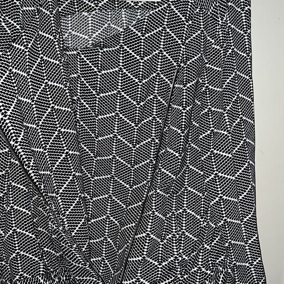 Roz & Ali Women's Jacket Large Black & White Elastic Waist - Picture 8 of 11